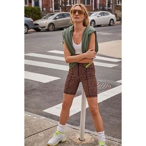 Free People Pants - Free People Lucky Strike Leopard Biker Shorts Free People Pants - Free People Lucky Strike Leopard Biker Shorts